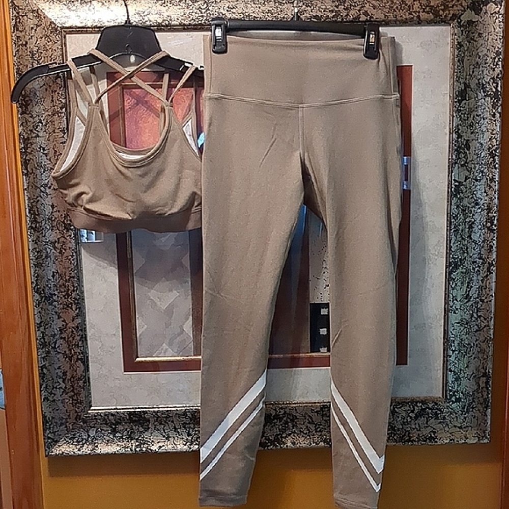 Tory Sport Tan Performance Leggings